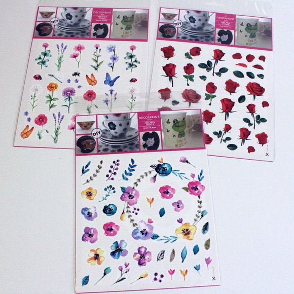 Decorprint Water Slide Craft Decals Lot DIY - Picture 1 of 9